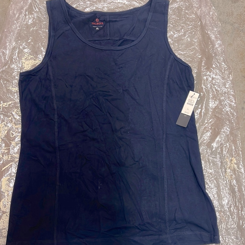 Talbots tank top size XL color Navy